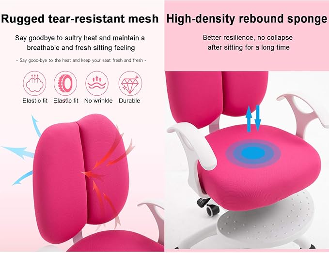 Office Chair Gaming Chair Computer Chair Sitting Posture Correction Office Chair with Removable Foot Pedal for Growing BodyHeight Adjustable Desk Chair Ergonomic Children's Learning