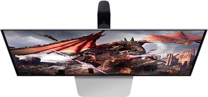 SAMSUNG 32-Inch Odyssey OLED G8 (G80SD) Series 4K UHD Smart Gaming Monitor 240Hz 0.03ms Glare-Free Display Gaming Hub Adjustable Sleek Metal Design LS32DG802SNXZA 2024 (Renewed) Silver