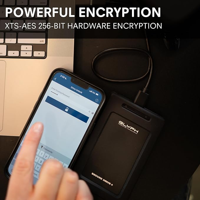 Glyph SecureDrive+ Encrypted Drive with Bluetooth 2 TB