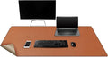 Mydours Cork &amp PU Leather Desk Mat 48 x 20 Large Gaming Mouse Pad XXXL Dual-Sided Portable Desk Pad Blotter Keyboard Computer Desktop Protector for Office Home (Brown)