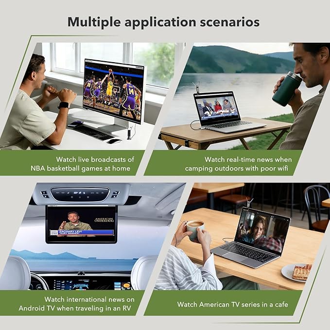 Mygica A681 Pro External TV Tuner Digital HDTV USB Stick Dongle ATSC 1.0 and QAM TV Format Compatible with MacBook and Windows PC - Silver