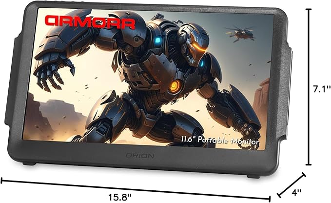 Orion Portable Monitor - 11.6 HD IPS Gaming Display &amp Dock for Nintendo Switch Compatible with HDMI Consoles Xbox PS5 Mobile Gaming Devices - Stereo Speakers Ergo Handles