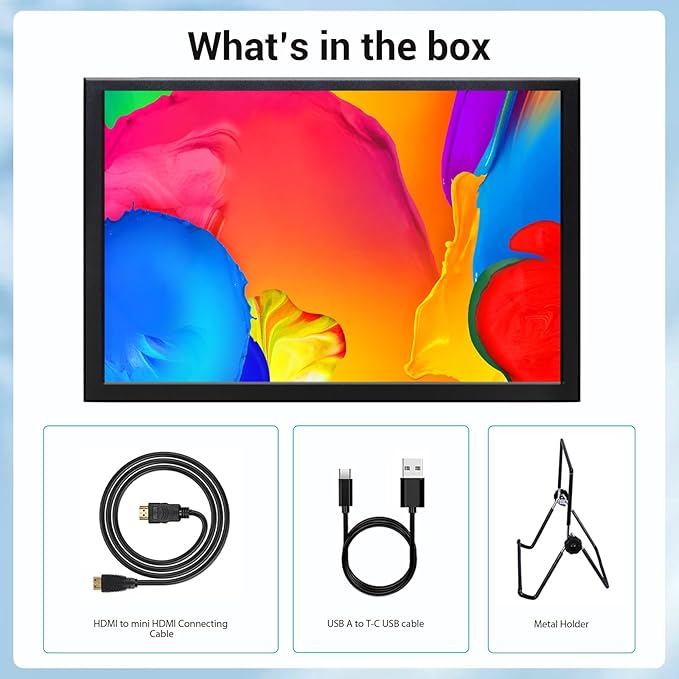 Touch Screen Monitor Portable Monitor 8 Inch Mini HDMI Screen Display1280 * 800 Resolution for PC Laptop Compatible with Raspberry Pi Game Consoles