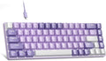 MageGee Portable 60% Mechanical Gaming Keyboard MK-Box LED White Backlit Compact 68 Keys Mini Wired Office Keyboard with Red Switch for Windows Laptop PC Mac - Violets