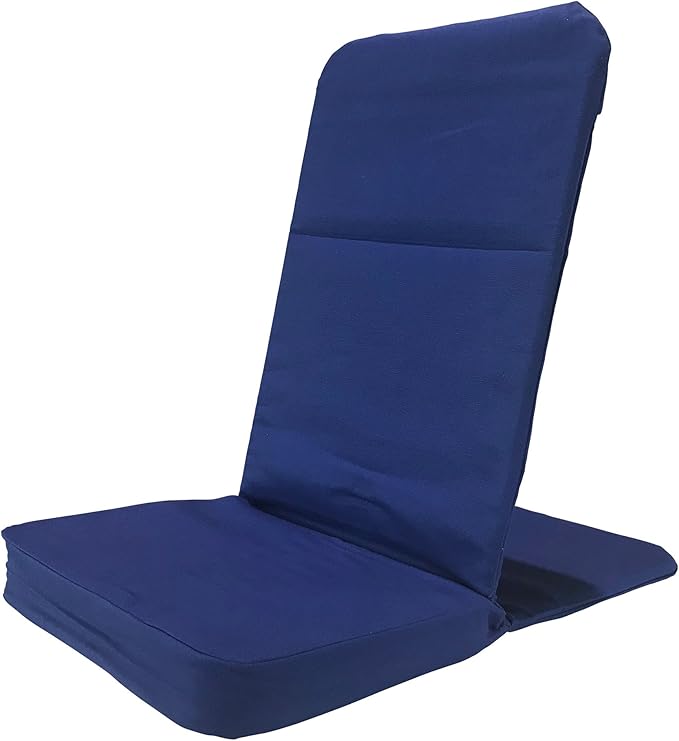 Original BackJack-Made in The USA- Extra Large Royal Cotton Fabric Lightweight Floor Seating Chair for Gaming Families Parents Daycare Back Support Reading Yoga Meditation Dorm