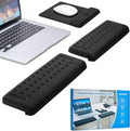 Arm Rest for Desk 3PCS L-Shaped Desk Elbow Pads and Mouse Pad Memory Foam Desk Wrist Rest with Non-Slip Base for Office Home Gaming Study(12 * 4 inch)