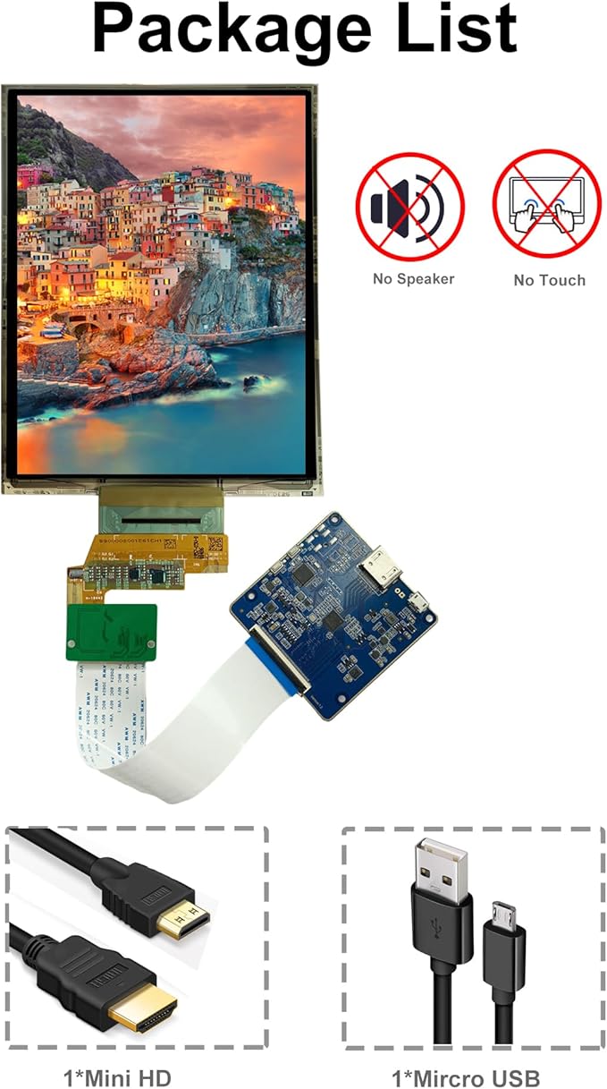 7.8 inch Flexible Display Curved Bendable Screen FHD 1440 * 1920 AMOLED Display with HDMI Driver Board OLED Monitor Without Enclosure Kit for DIY Prototype Demo