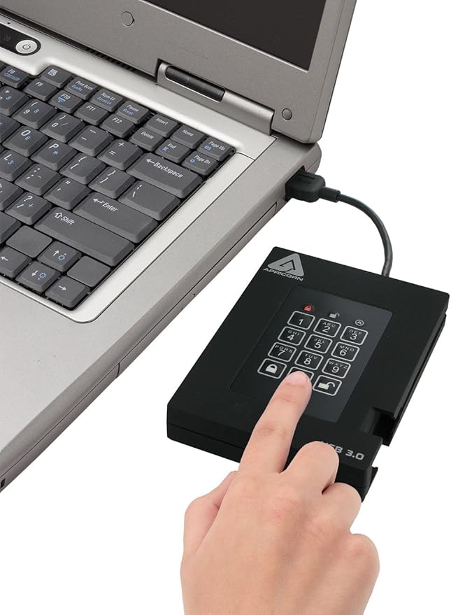 Apricorn Aegis Padlock Fortress - USB 3.0 A25-3PL256-1000F (R2) Portable HDD 1TB HD2125