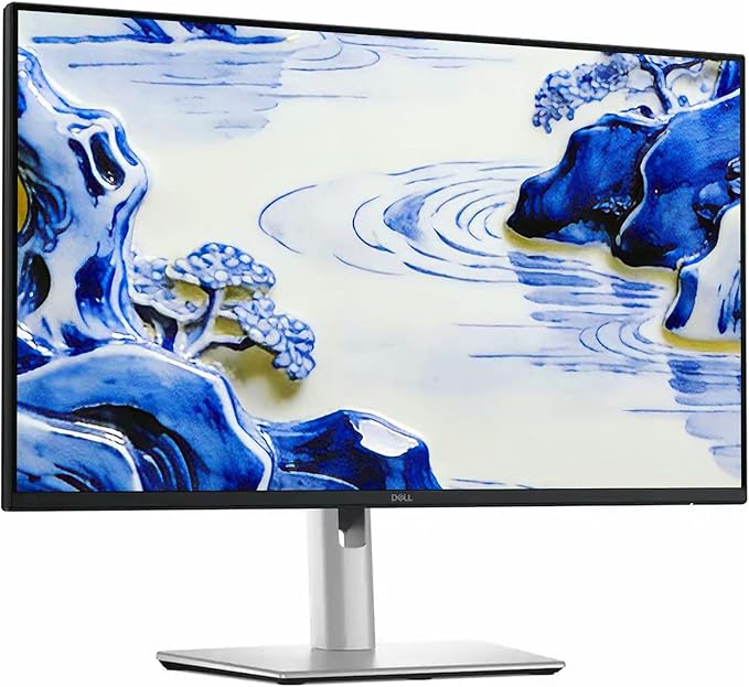 Dell P2425DE 24 QHD Monitor 100Hz 1500:1 Contrast Ratio 99% sRGB Anti-Glare USB C HDMI USB-A VGA DisplayPort RJ45 Ethernet Port Height Tilt Swivel Pivot Silver