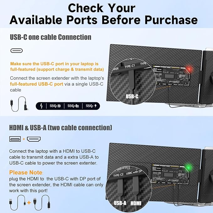 KEFEYA Laptop Screen Extender 15.6 FHD 1080P IPS Laptop Monitor Extender Detachable Portable Monitor for Laptops 13-17.3 with Breath Light Plug n Play for Windows/Mac/Android/Switch/PS5