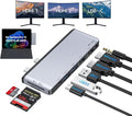 Surface Pro 12 Docking Station - 8-in-1 Triple Display USB Hub with Dual 4K HDMI Thunderbolt 4 (4K@60Hz 40Gbps 100W PD) 2 USB 3.0 SD/TF Audio for Surface Pro 12 Accessories