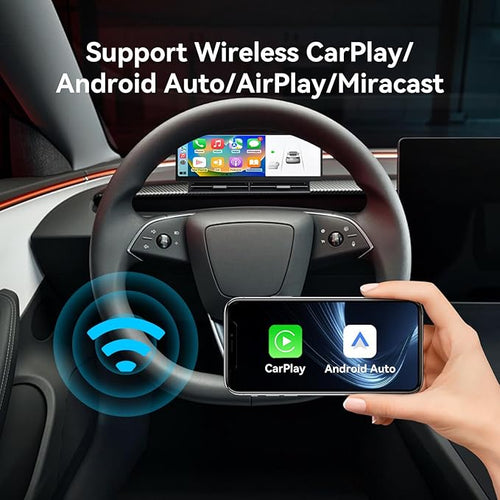 10.88 Inch Head Up Display Compatible with Tesla Model 3 Highland 2024 /Model Y Juniper 2025 Smart Dashboard Touch Screen Instrument Cluster Display with Wireless CarPlay/Android Auto/Camera/Air Vent