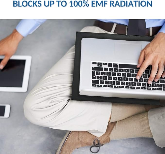 NEWBEAU EMF Protection Laptop Pad 4-Layer Radiation Shielding Heat Blocker for Laptop Tablet &amp Notebook 12x16 Portable Protection from EMF &amp Radiation