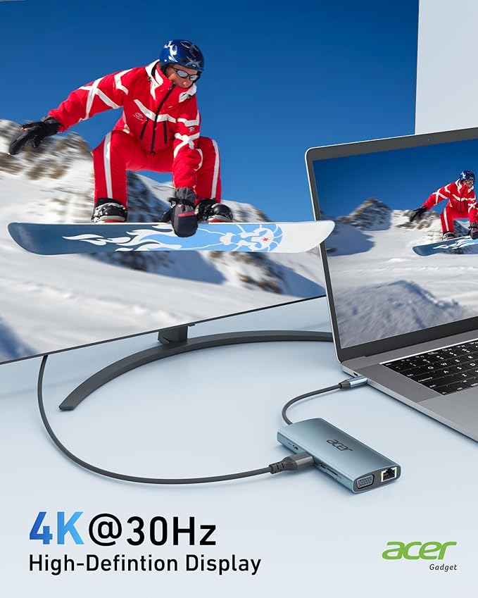 acer 9 in 1 USB C Hub Bundle with 4 in 1 USB A/C Hub