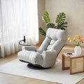 Adjustable Head and Waist Gaming Chair - 360° Rotatable Lounge Chair for Living Room - Ergonomic Leisure Deck Chair with Padded Cushion and Armrests (Comfortable for TV Reading Gaming)‌ (Gray)