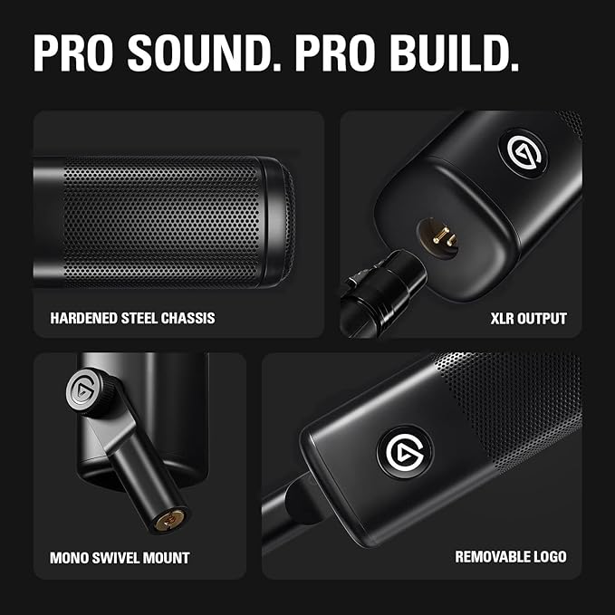 Elgato Wave DX XLR Microphone Speech Optimized No Signal Booster Required Reduces Unwanted Noise Wide Acceptance Angle Works With Any Audio Interface