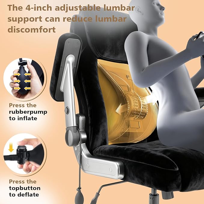 650LBS Fabric Heavy Duty Office Chair with 5D Flip ArmsComfy Big and Tall Executive Office Desk Chair with Pocket Spring CushionHigh Back Computer Chair with Lumbar SupportDual Rubber Wheel