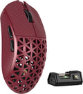 MAMBASNAKE M5 Ultra Carbon Fiber 8KHz Wireless Gaming MousePAW3950MAX Sensor 42K DPI39g Superlight Tri-Mode 2.4GHz/BT/Wired Computer MiceWeb Driver Supportfor Win/Mac/FPS/MOBA/Esports-Red (B)