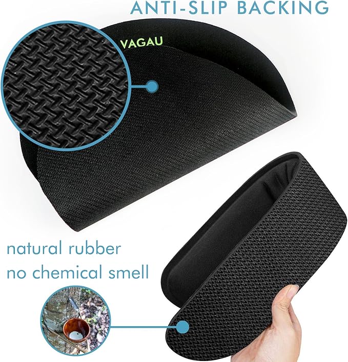VAGAU Premium Keyboard Wrist Rest and Mouse Pad Wrist Support Ergonomic Memory Foam Set for Office Laptop Mac Computer and Gaming Comfortable Typing &ampWrist Pain Relief (2 Pack)