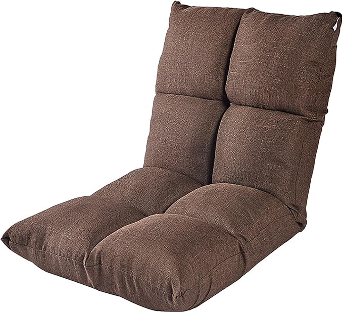 NaKeah Folding Floor Chair 6-Position Cushioned Adjustable Floor Lazy Sofa Chair for Adults Ideal for Reading Gaming MeditatingE