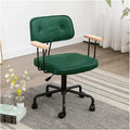 Adjustable Office Computer Chair with Armrest Office Chairs Office Furniture Home Soft Cushion Computer Armchair Lift Swivel Gaming Chair(Green-armrest)