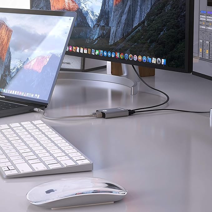 SABRENT Thunderbolt 3 to Dual HDMI 2.0 Display Adapter for Windows or Mac | up to 4K Resolution at 60Hz | Detachable Cable with Screw-in Lock (TH-S3H2)
