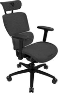 ThunderX3 XTC Ergonomic Office Chair for Adults Gaming Chair High Back Desk Chair Synchronous Tilt Self-Adjusting Lumbar Support and Backrest Adjustable Headrest Fabric Loft Dark Grey