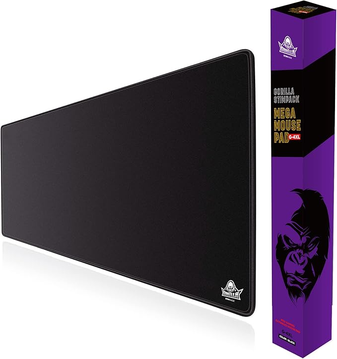 4XL Huge Mouse Pads Oversized Giant Mouse Pad (60''x30''x0.12'') - XXXXL Extended Mousepad Full Desk Mat Suitable for Gamers - Black