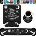 Wrist Rest Support Ergonomic Gel Mouse Pad &amp Memory Foam Keyboard Set Non-Slip Rubber PU Base for Home Office Working Studying Easy Typing &amp Pain Relief Ouija Board