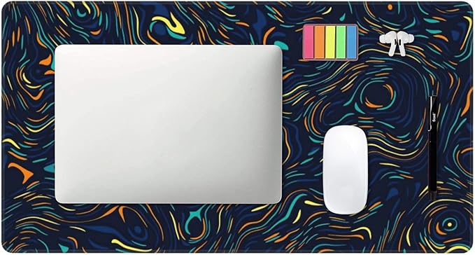 Abstract Starry Sky Swirl Desk Cover MatExtended Large Mouse PadComputer Laptop Mat Desk Decor for Office Game Home 30x16 Inch