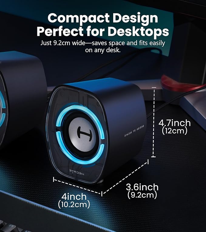 Edifier G1000 II Desktop Computer Speakers for Gaming 2.5 Full-Range Driver &amp Enhanced Bass Bluetooth 5.4 USB-C AUX 9 Dynamic RGB Lighting Modes for PC - Black