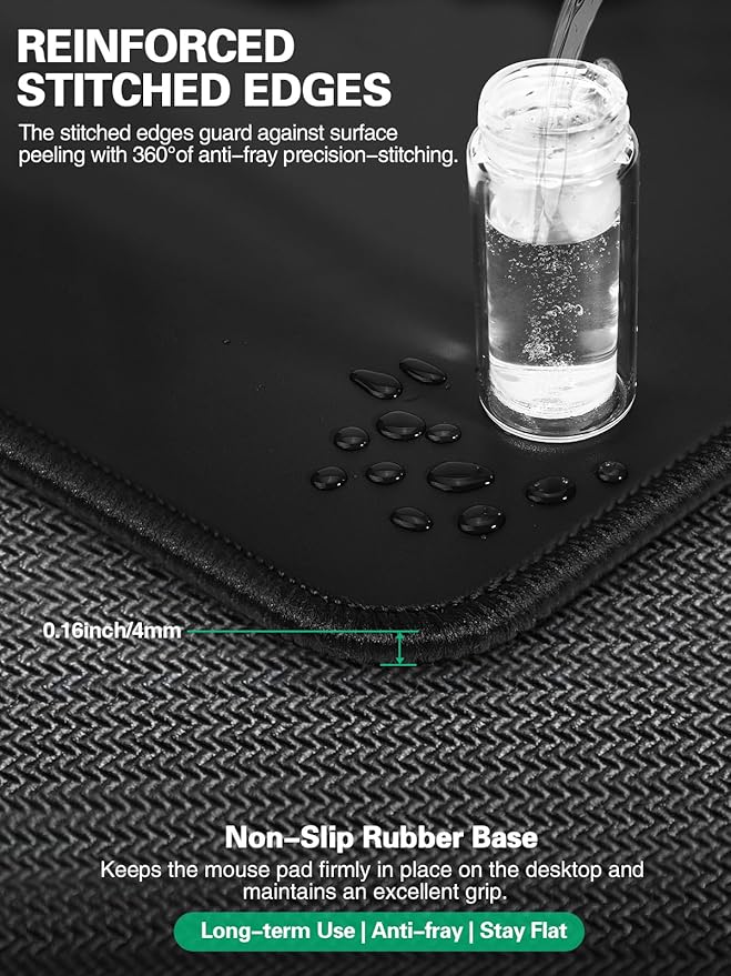 Mouse Pad with Foldable Phone Holder Wireless Charging Desk Mat 31.5x15.8 Large Mousepad with Superior Micro-Weave Cloth XXL Desk Pad with Non-Slip Waterproof Keyboard Pad for Home &amp Office