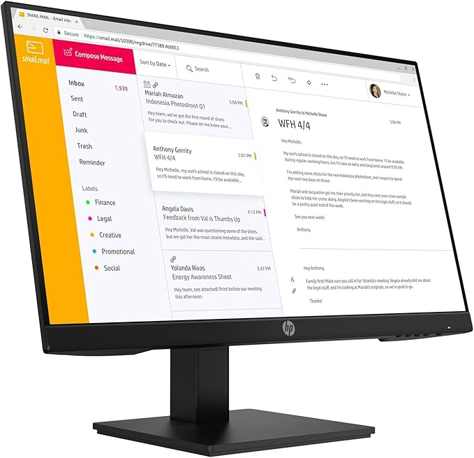 HP P24h G4 23.8 Full HD LCD Monitor - 16:9