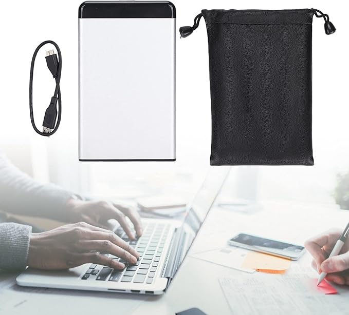 40GB/80GB/120GB/250GB/320GB/500GB/1TB/2TB Fast Data Transfer 50-130M/S Portable Ultra Slim HDD with USB 3.0 Port for Desktop Laptop Computers (320GB-Silver)