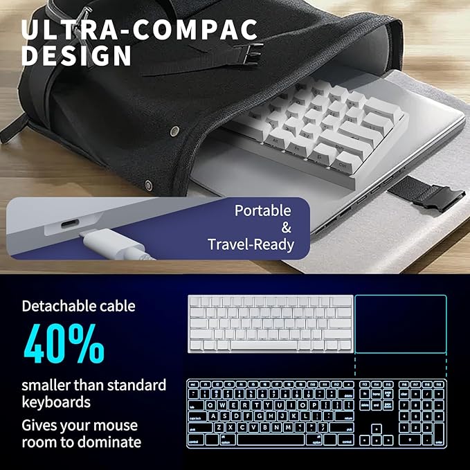 Mini 60% Mechanical Gaming Keyboard Wired YK61 Hall Effect Magnetic Switch Adjustable Actuation Rapid Trigger Mode 8K Hz Polling Rate Hot-Swap 61 Keys RGB Backlit Side Printed PBT Keycaps (White)