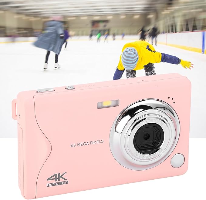 4K Video Camera 48MP Digital Camera with Webcam Function 16x Zoom Compact and Portable for Traveling Family Gatherings and Studying