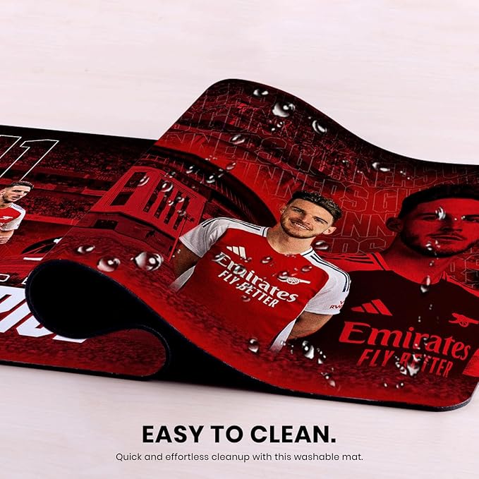Head Case Designs Officially Licensed Arsenal FC Declan Rice 2024/25 Crest Kit and Players 23.62 x 11.81 x 0.12 inches (600 x 300 mm) - L Gaming Office Desk PC Keyboard Mouse Mat Pad