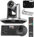 FoMaKo NDI PTZ Camera AI Auto-Tracking Gen 3 20x Optical Zoom for Texas Hold'em Livestreaming or Sports Live Production[ (FMK20UH NDI+KC608)