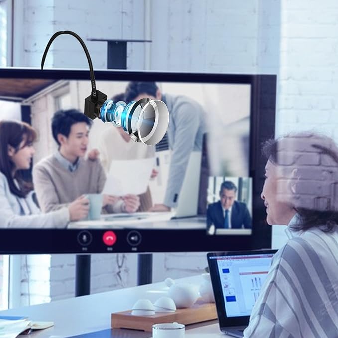Type C Webcam PC Webcam Adjustable Viewing Angles Auto Focus 8MP Maximum Pixels Built in Noise Reduction Microphone for Live Streaming Video Calls