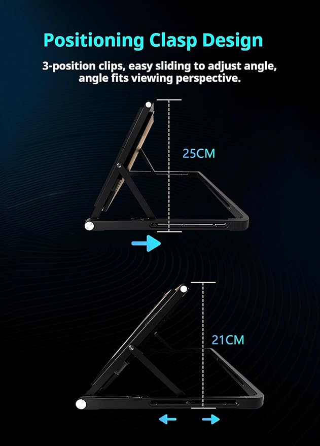 Laptop Screen Extender Triple Monitor Mount Stand Triple Screen Laptop Monitor Extender Portable 3 Screen Display with Single USB-C Foldable Aluminum Multi-Monitors for Office (1 Set)