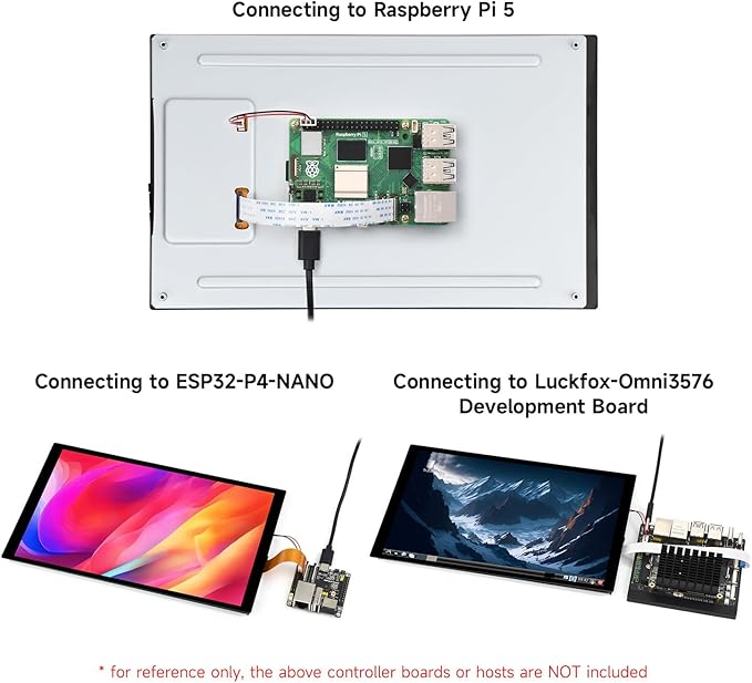 waveshare 10.1inch DSI Capacitive Touch Display Comaptible with Raspberry Pi 5/4B/3B 800×1280 IPS Panell 10-Point Touch