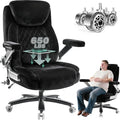 650LBS Fabric Heavy Duty Office Chair with 5D Flip ArmsComfy Big and Tall Executive Office Desk Chair with Pocket Spring CushionHigh Back Computer Chair with Lumbar SupportDual Rubber Wheel
