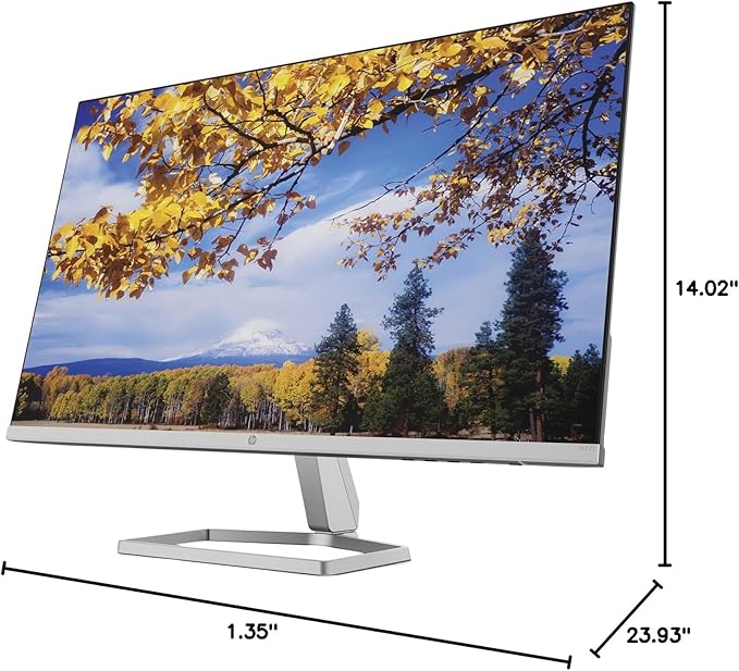 HP Series 5 527sf Monitor (Replaces M27f) 27 IPS FHD 300 nits Display w/DKZ USB Port Expander -5 to +25 Degrees Adjustable Tilt Flicker Free Anti-Glare 1x HDMI Black/Silver (2 Pack)