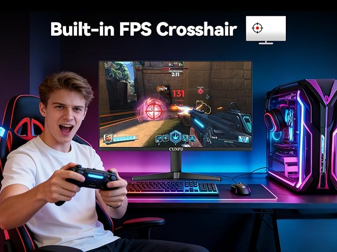 24.5 Inch 1080P 300Hz Premium Gaming Monitor for FPS Gamers AMD FreeSync &amp NVIDIA G-SYNC Compatible 1ms MPRT VA Panel HDR400 100% sRGB VESA 100x100mm