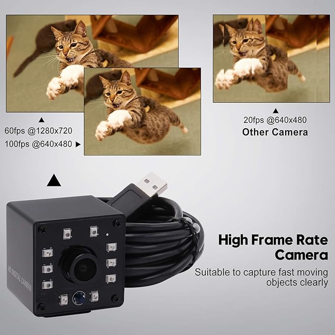 SVPRO IR Night Vision USB Camera 1080P Infrared Wide Angle With Fisheye Lens OV2710 UVC Webcam HD Security for Computer