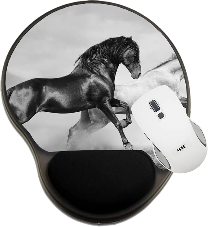 MSD Mousepad Wrist Rest Protected Mouse Pads Mat with Wrist Support horses in summer IMAGE ID 13274988