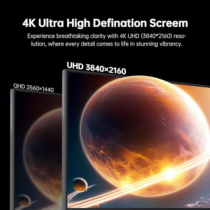 KTC 27 Inch 4K UHD(3840 * 2160) Computer Monitor - IPS Monitor 60hz HDR400 Anti-Blue Light Screen DCI-P3 95% 125% sRGB Support FreeSync and GSync PC Monitor for Design Work (Renewed)