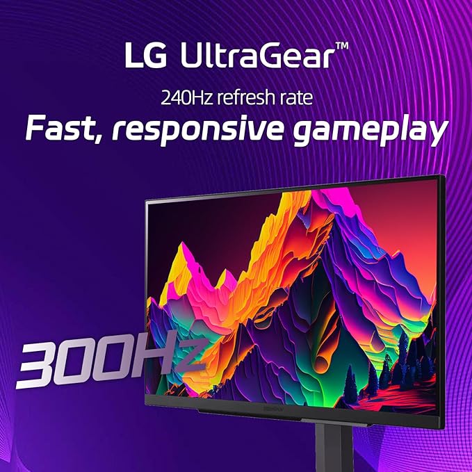 LG 27 QHD Gaming Office Monitor 240Hz IPS Panel1ms NVIDIA G-SYNC Compatible and AMD FreeSync Premium with DisplayHDR 400 1xDisplayPort2xHDMI Black