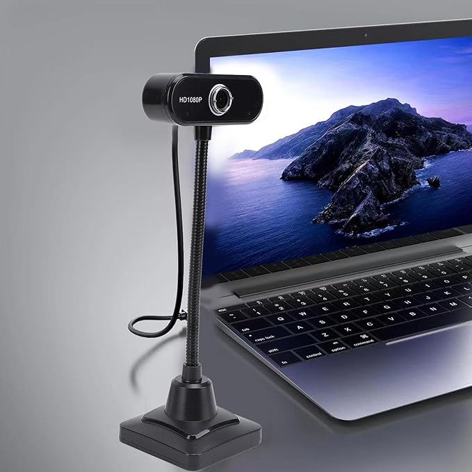 GOWENIC Web Camera 1080P USB Computer Camera with 3 Meter Omnidirectional Noise Reduction Microphone Wide Angle for Vista