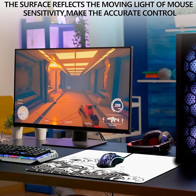 X-Raypad Aqua Control Plus Wave Gaming Mouse Pad Ultra-High Precision Mouse Pad with Perfect Speed and Control Capability Consistent X and Y Glide Designed for Fps Players with Low DPI Requirements